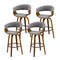 Set of 2/4 Modern Counter & Bar Height Wooden Swivel Bar Stools